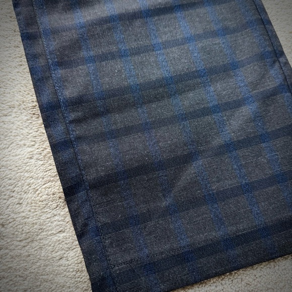 Jack & Jones Premium Men’s Trousers Pants in Charcoal Gray & Navy Blue Check - Picture 11 of 15